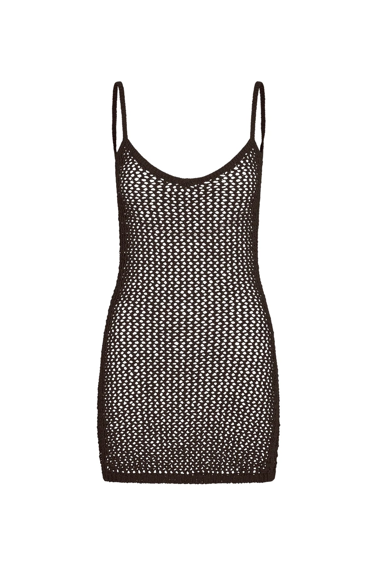 Zanzibar Mini Dress - Espresso Petit Crochet