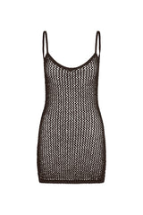Zanzibar Mini Dress - Espresso Petit Crochet