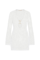 Montego Mini Dress - White Petit Crochet