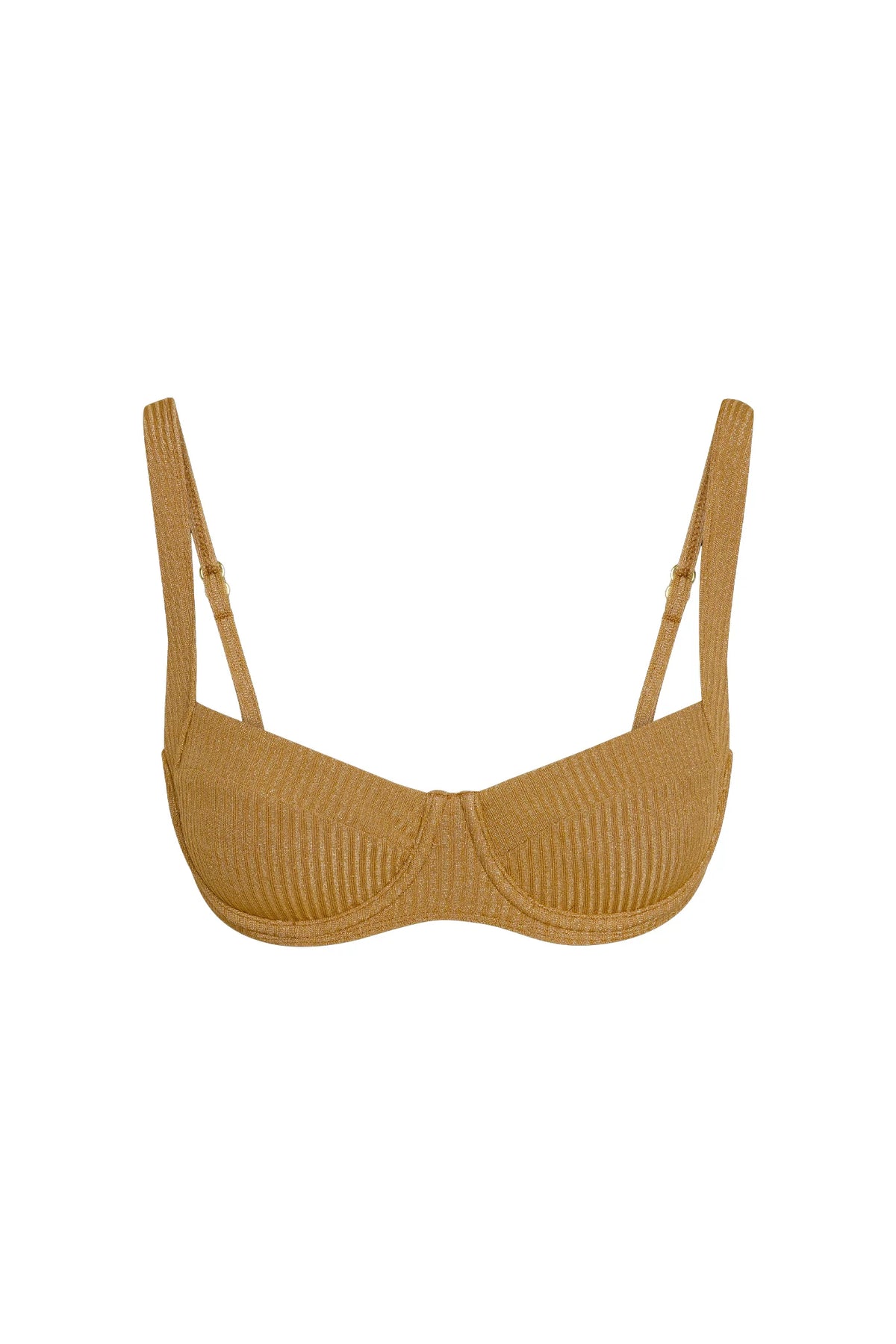 Sorrento Top - Antique Gold Lurex Rib
