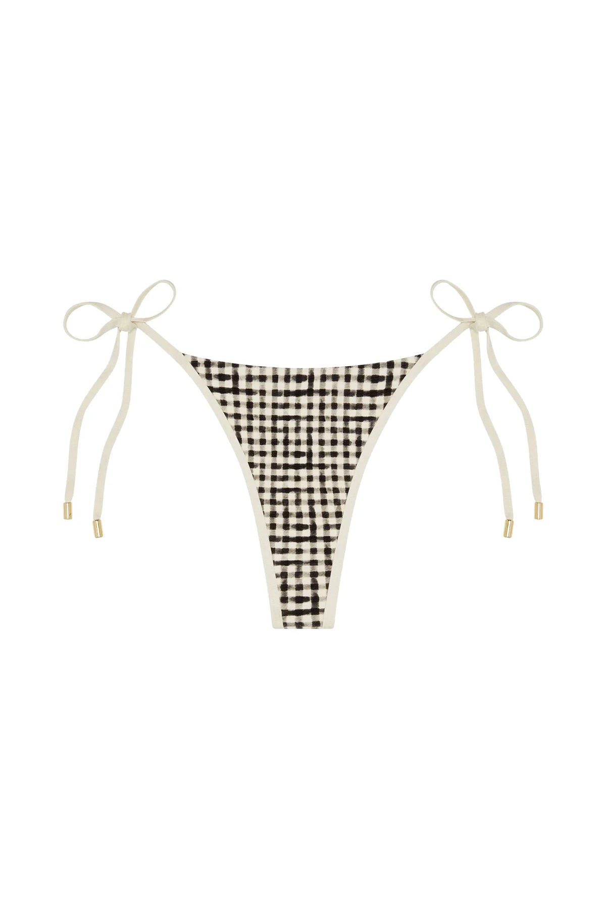 Palma Thong Colorblock - Black Gingham