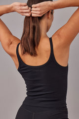 Devin Tank Crop - Black Rib