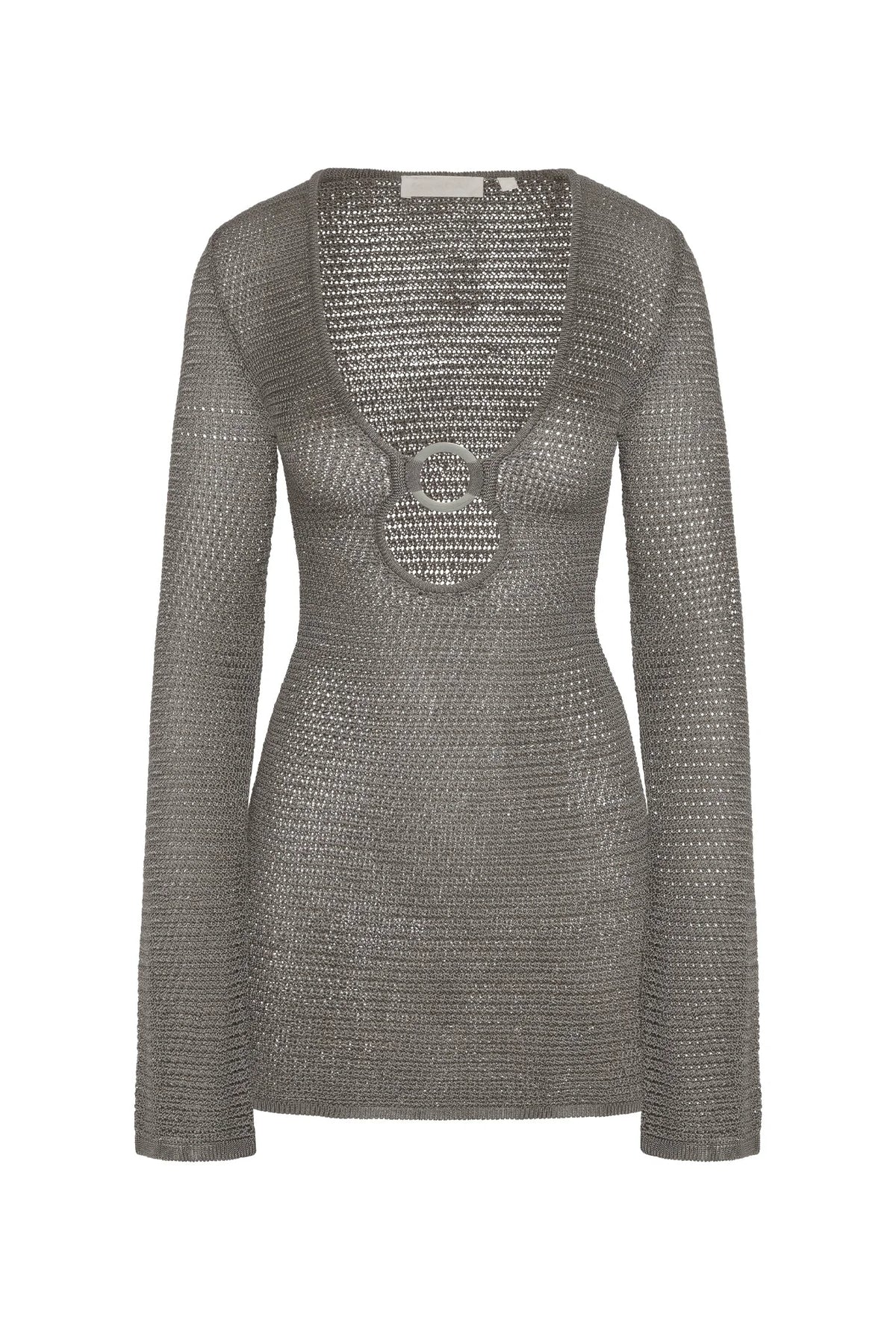 Montego Mini Dress - Steel Treble Knit