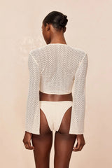 St. Barth's Top - Ivory Crochet