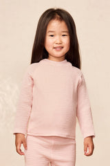 Bondi Rashguard Kids - Powder Pink Crinkle