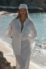 La Jolla Linen Shirt - White Linen