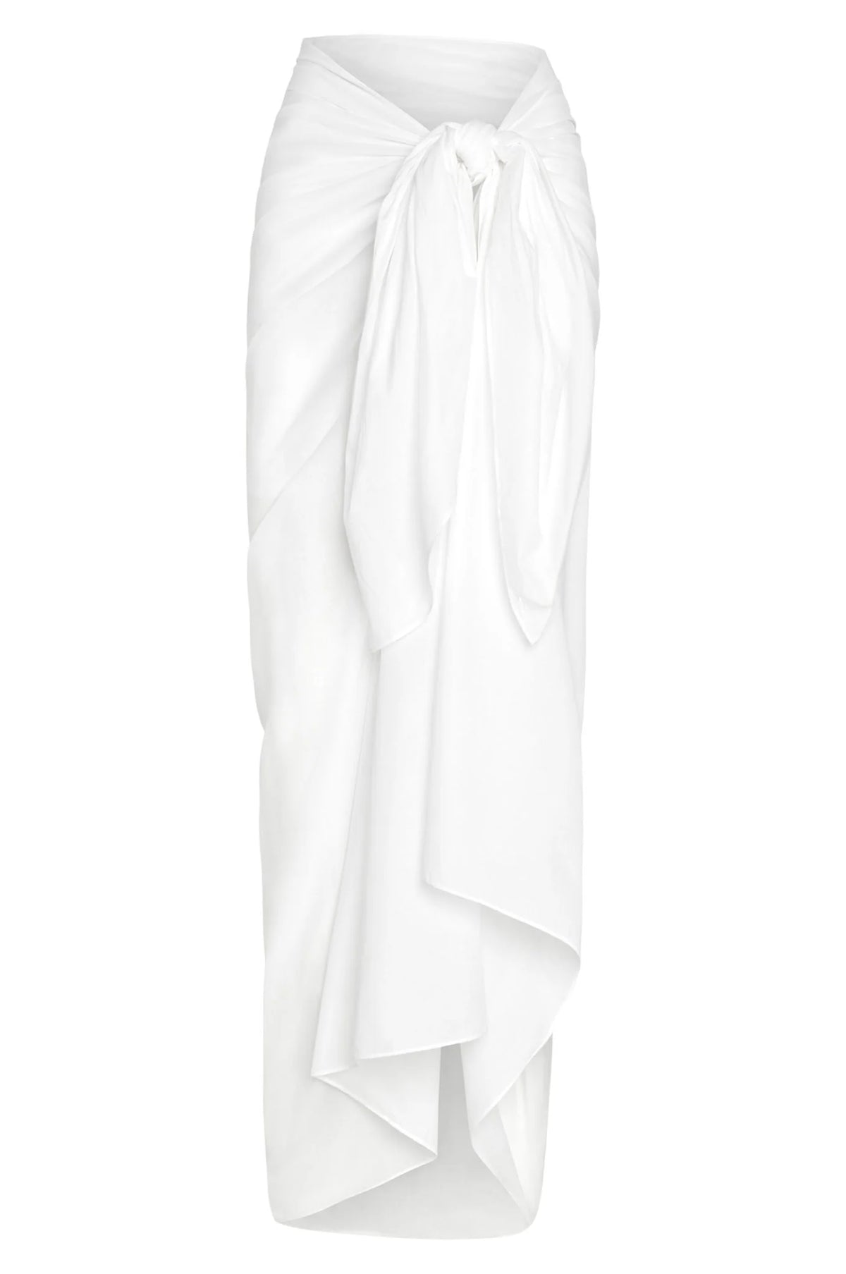 St. Tropez Sarong - White Cotton Voile
