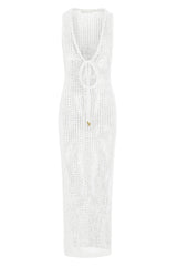 Monte Carlo Tie Dress - White Petit Crochet