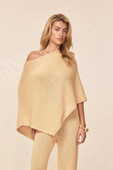 Dominica Poncho Open Knit - Raffia