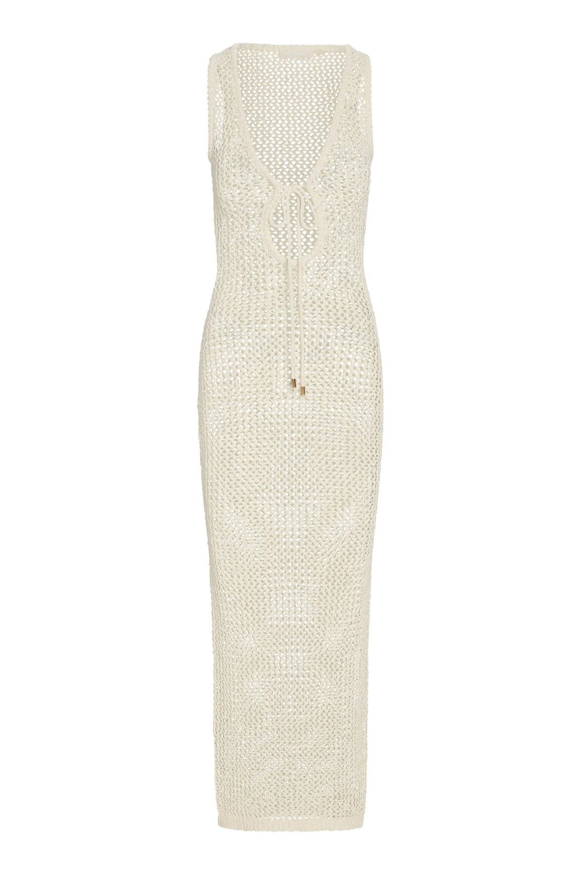 Monte Carlo Tie Dress - Ivory Petit Crochet