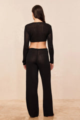Belize Pant Open Knit - Black