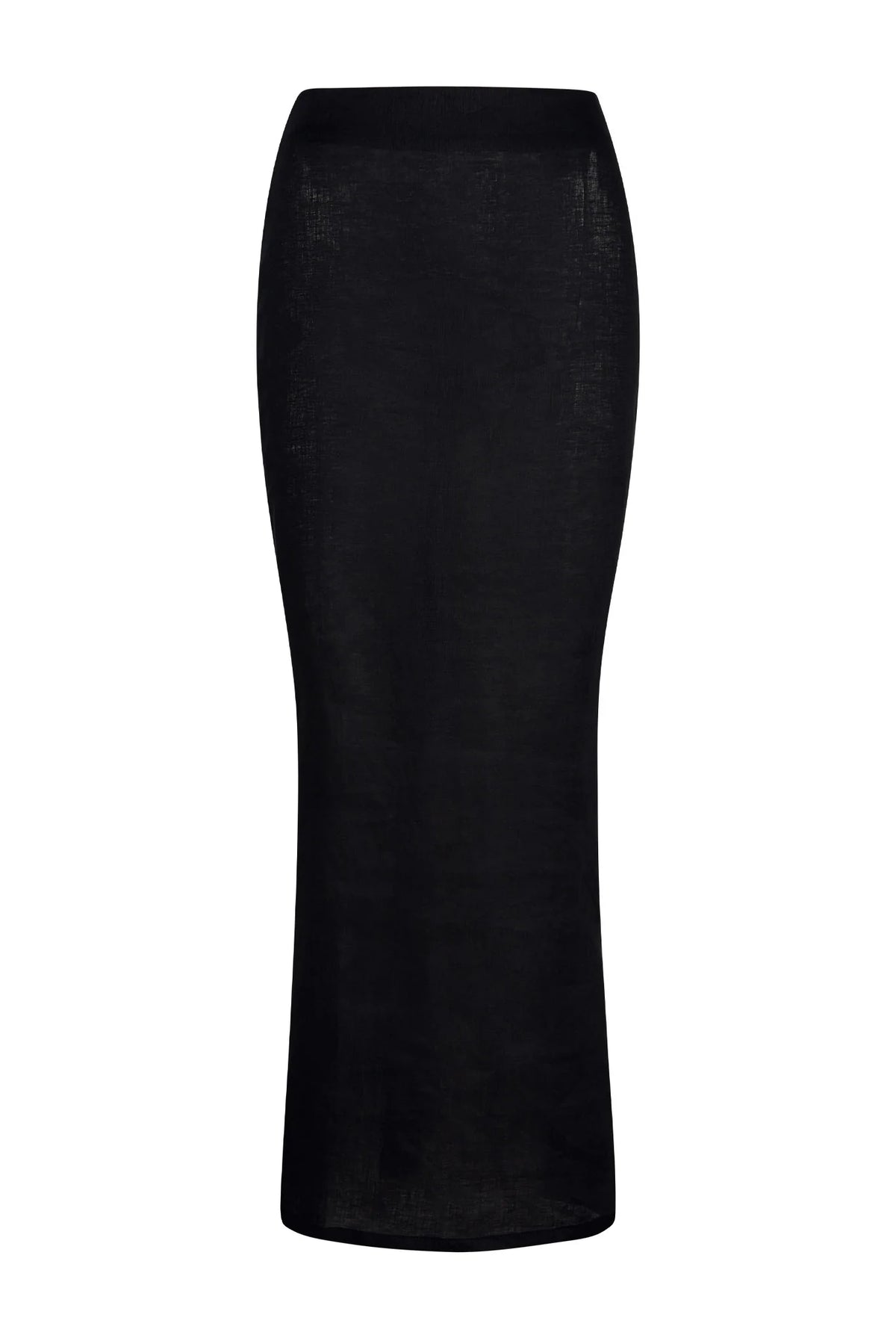 Fontelina Linen Skirt - Black Linen