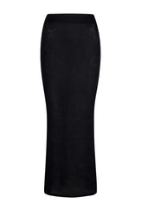 Fontelina Linen Skirt - Black Linen