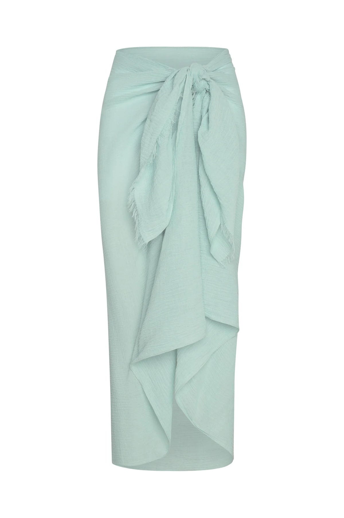 St. Tropez Sarong - Light Slate Crinkle Linen