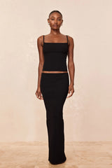 Fontelina Skirt - Black Knit Rib