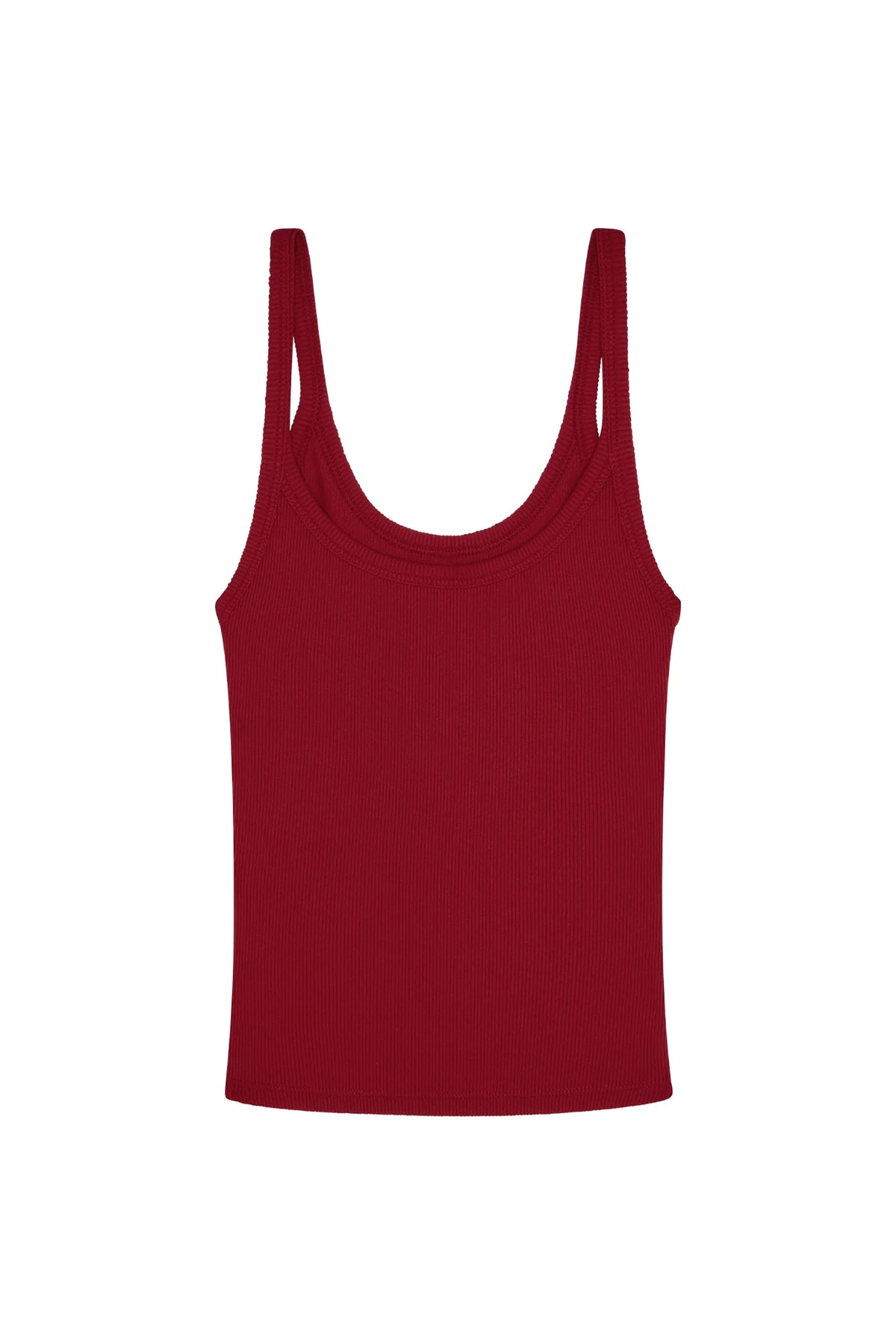 Devin Tank - Cherry Thin Rib