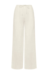 Belize Pant - Ivory Crinkle Linen
