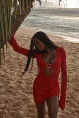 Montego Mini Dress - Chili Pepper Lace Crochet