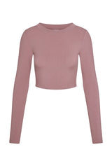 Hayworth Long Sleeve - Mauve Lightweight Rib