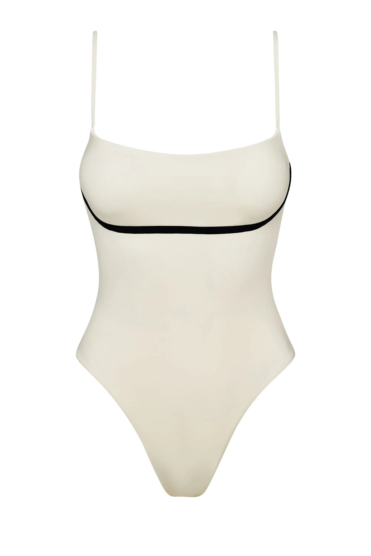 Sausalito One Piece - Ivory/Black
