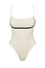 Sausalito One Piece - Ivory/Black