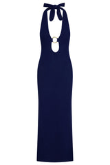 Montego Halter Dress - Midnight Lace Crochet
