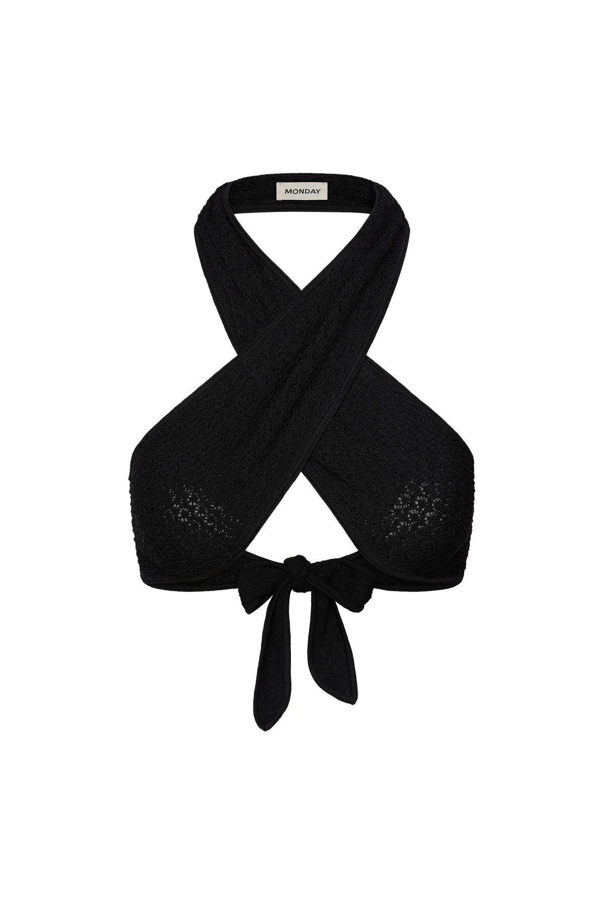 Ramatuelle Top - Black Lace Crochet