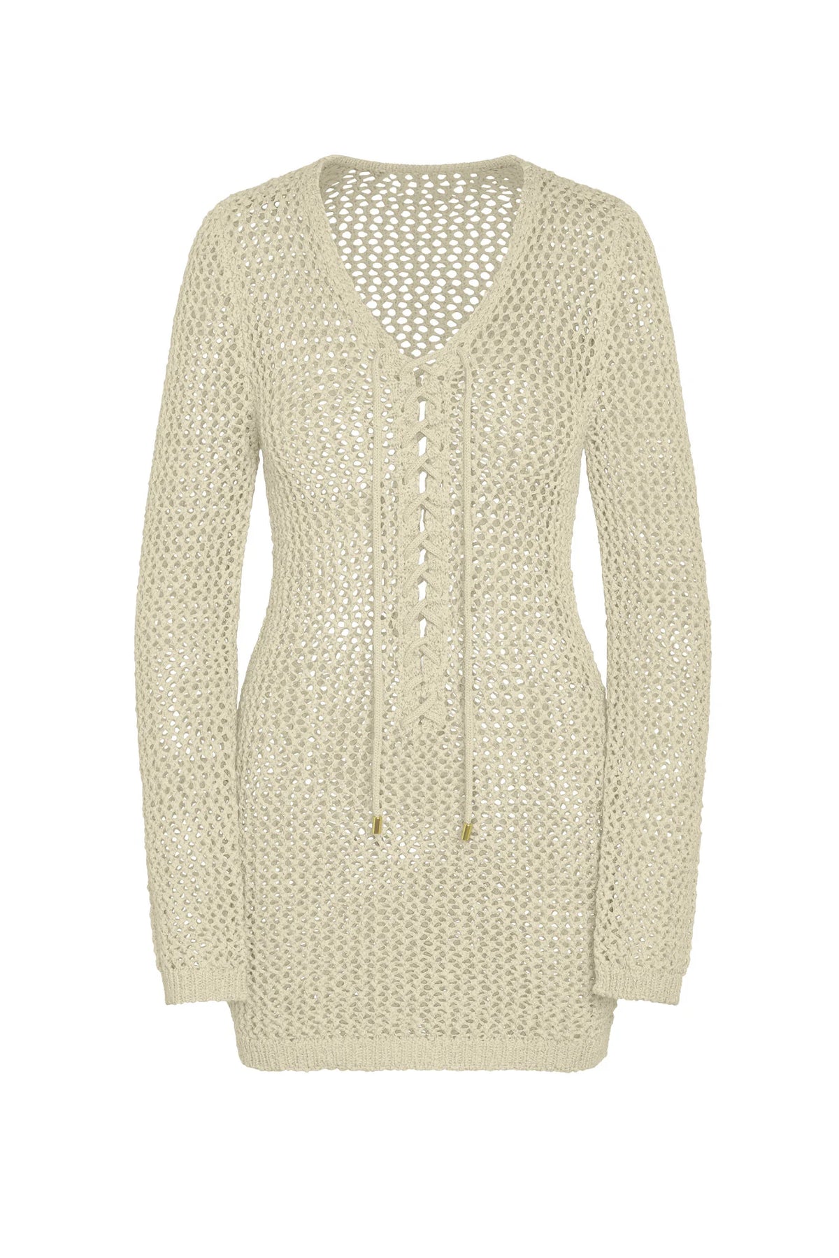 Corossol Mini Dress - Ivory Petit Crochet