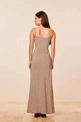 Fererra Dress - Husk Geo Silk