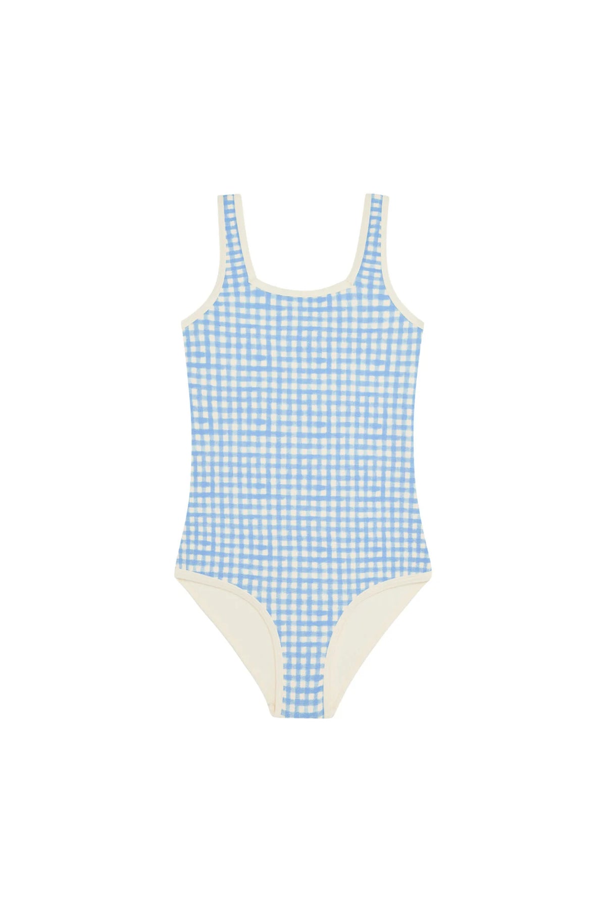 Corfu One Piece Kids - Sky Gingham