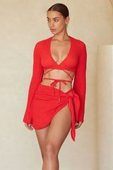 St. Barth's Skirt - Chili Pepper Crinkle