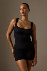 Tash Tank Long - Black Rib