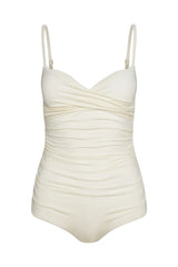 Bordeaux One Piece (Full Coverage) - Ivory