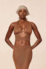 Miami Top - Caramel Treble Knit