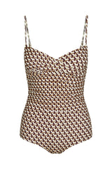 Bordeaux One Piece Full Coverage - Husk Geo