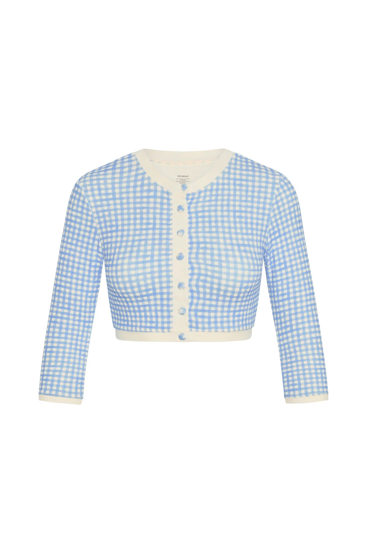 Crete Swim Cardi - Sky Gingham