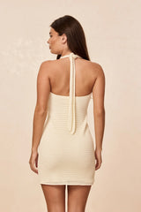 Waikiki Mini Dress - Ivory Lace Crochet