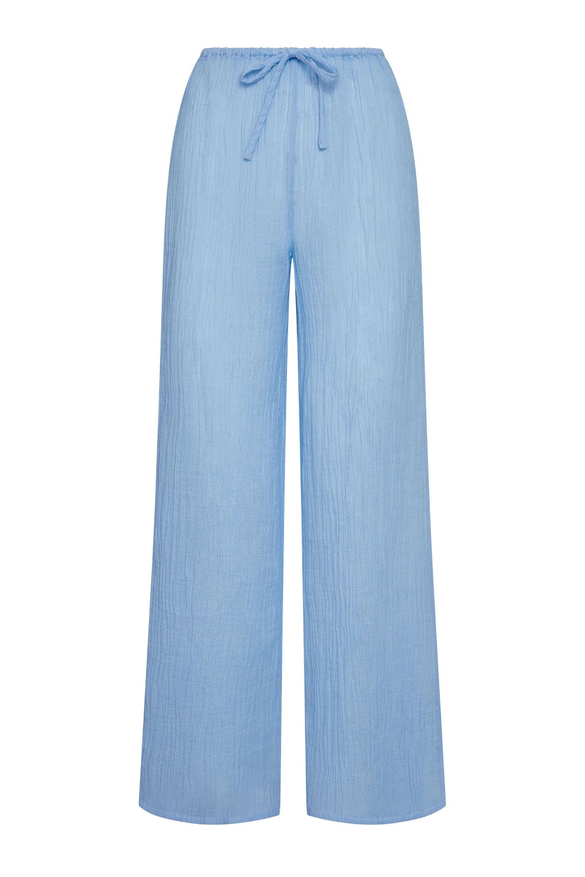 Belize Pant - Sky Crinkle Linen