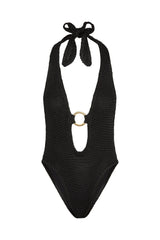 Montego Bodysuit - Black Treble Knit