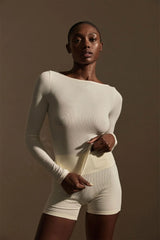 Paddington Long Sleeve - Ivory Lightweight Rib