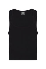 Tash Tank Long - Black Lightweight Rib
