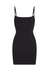 Provence Mini Dress - Black Knit Rib