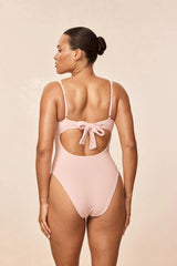 Clovelly One Piece - Powder Pink Rib