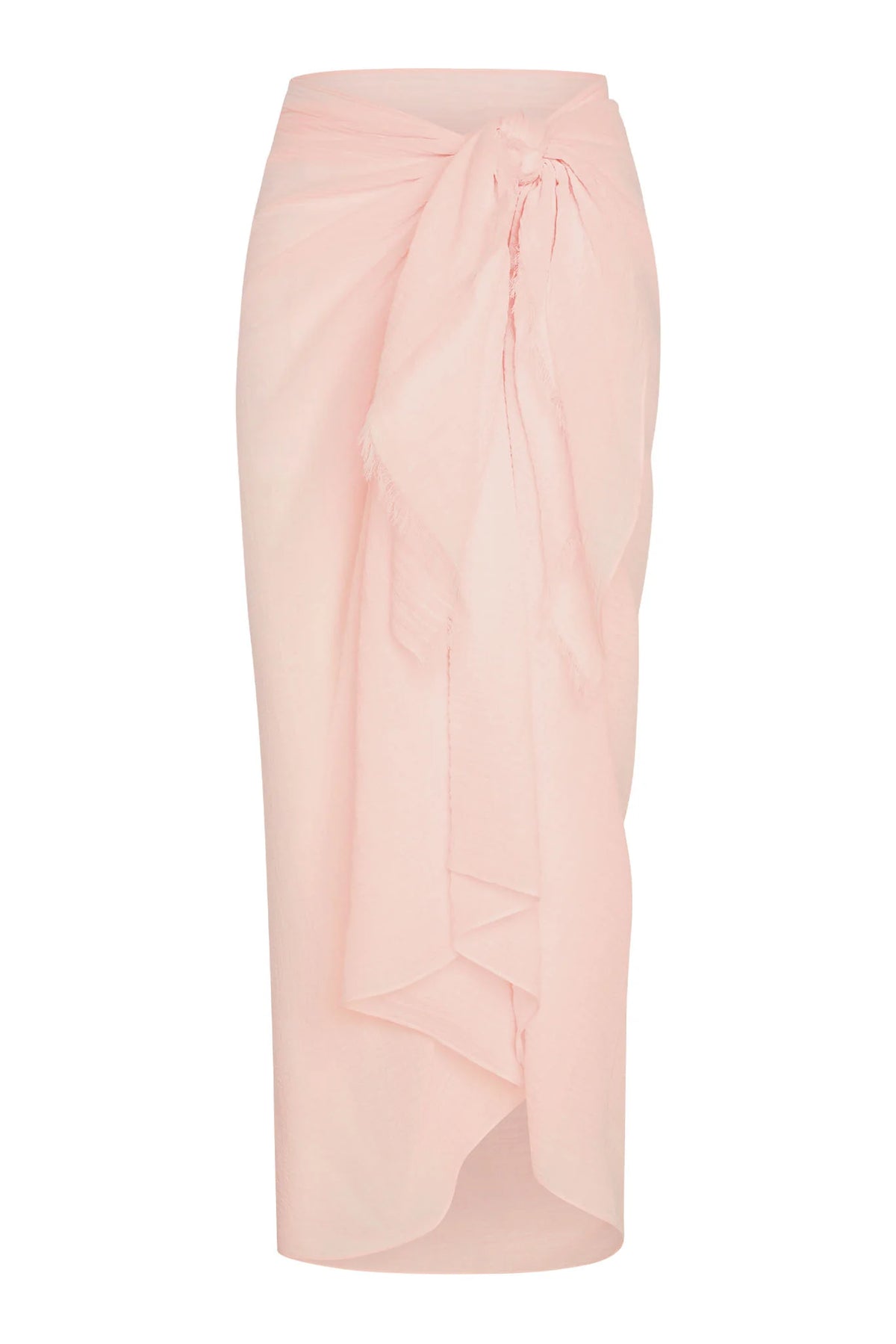 St. Tropez Sarong - Powder Pink Crinkle Linen