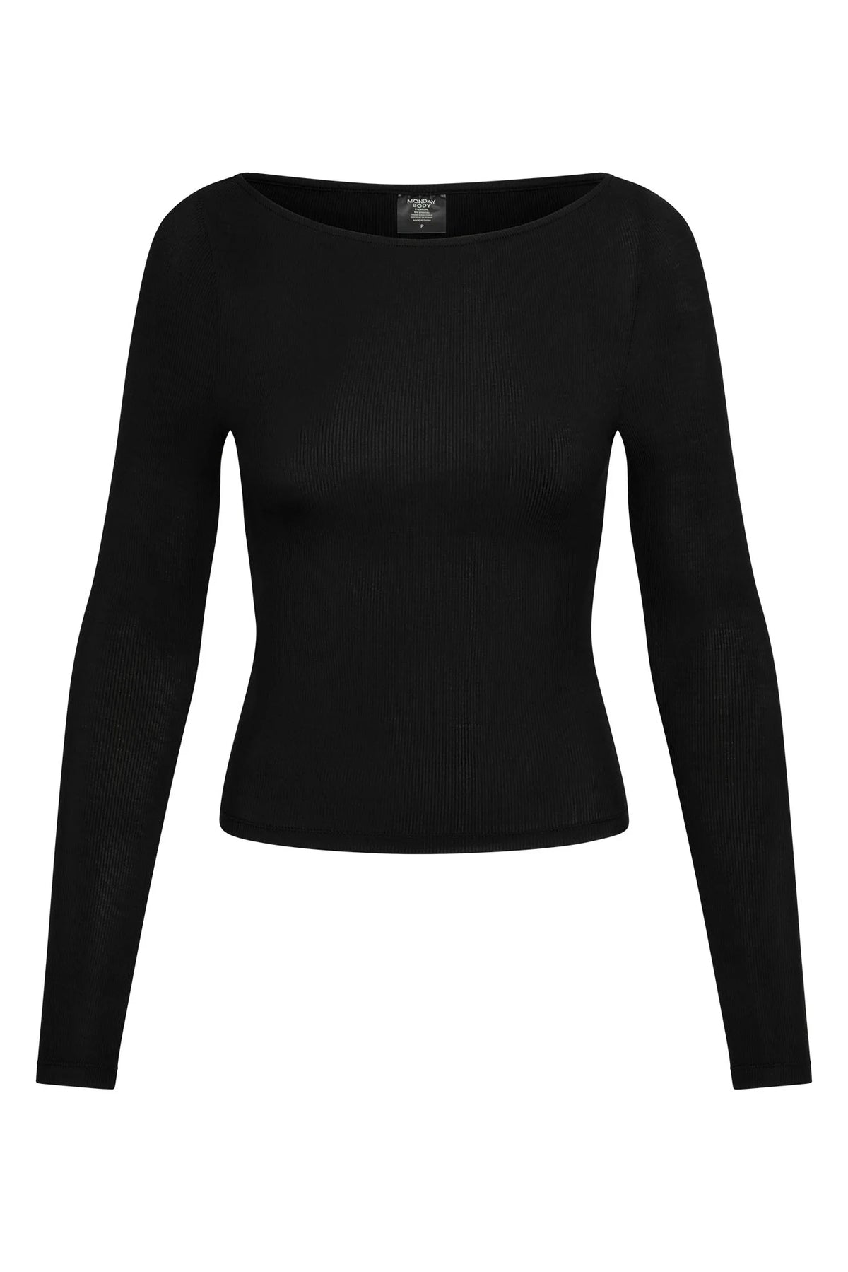 Paddington Long Sleeve - Black Lightweight Rib