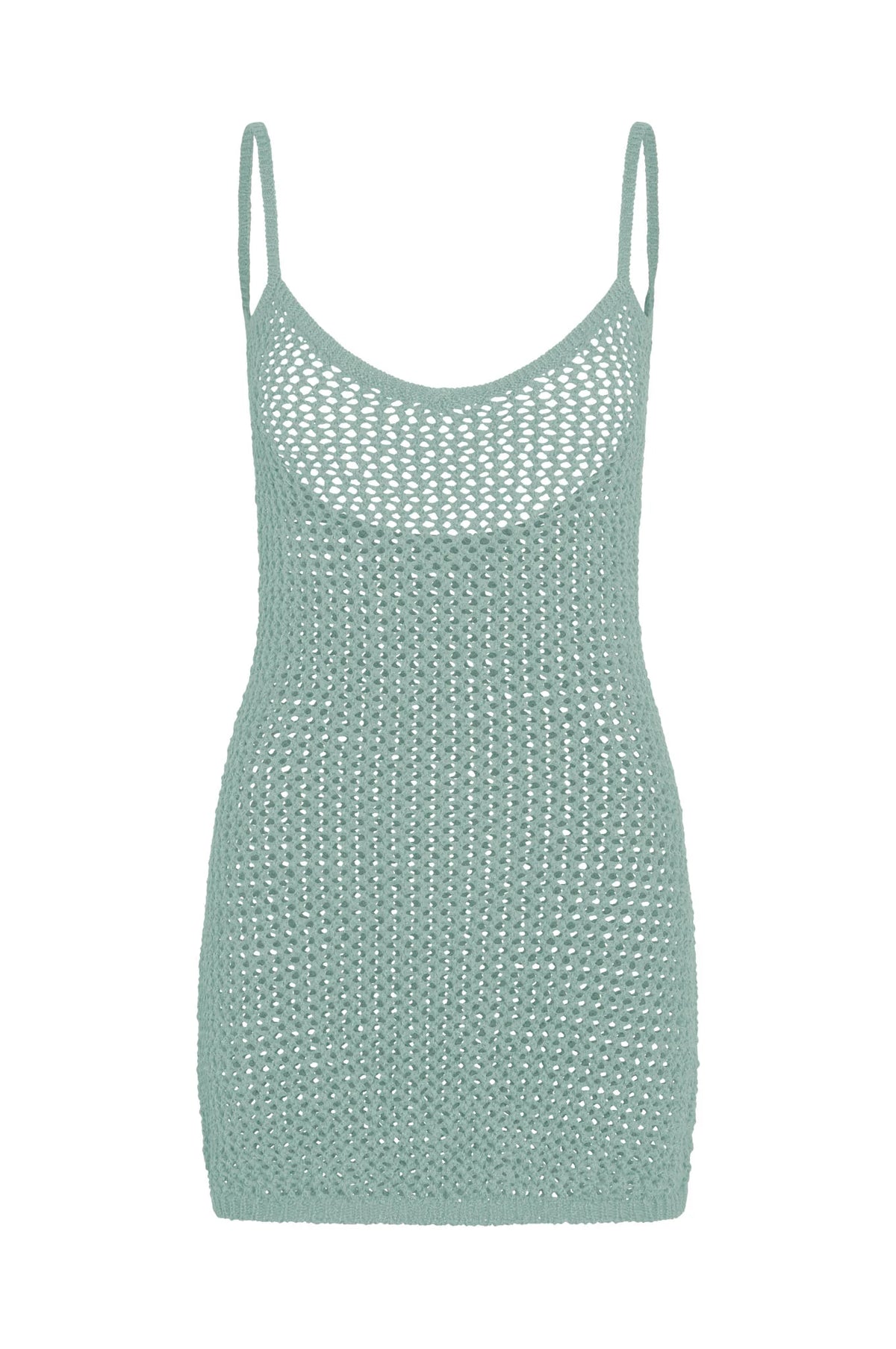 Zanzibar Mini Dress - Light Slate Petit Crochet