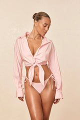 La Jolla Tie Shirt - Powder Pink