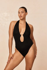 Montego Bodysuit - Black Treble Knit