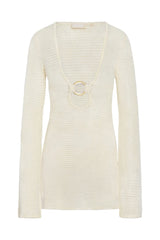 Montego Mini Dress - Ivory Treble Knit