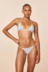 Palma Top Colorblock - Sky Gingham